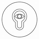 Keyhole Coloring Page sketch template
