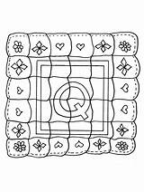 Printable Quilt Patterns Coloring Pages sketch template