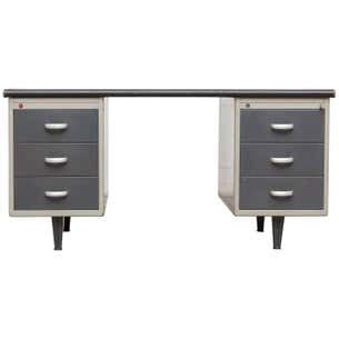 Executive Gispen Industrial Metal Desk at 1stDibs | industrial metal ...