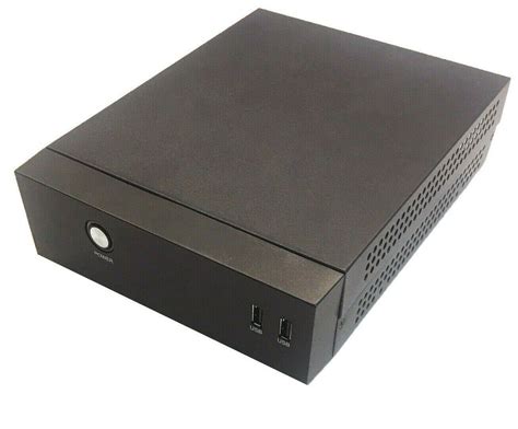 Mini ITX Silent HTPC Fanless DIY Empty Desktop Black PC Case, 2x Front ...