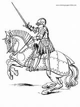 Knight Horse Coloring Pages Sketch Page sketch template