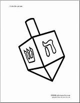 Coloring Page Hanukkah – Dreidel Abcteach sketch template
