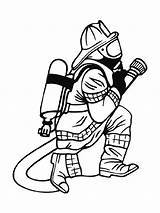 Firefighter coloring pages sketch template