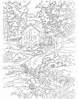 Vintage Coloring Pages Adult Nature sketch template