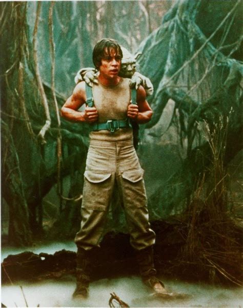 Mark Hamill on the Dagobah System set | Star wars luke, Classic star ...