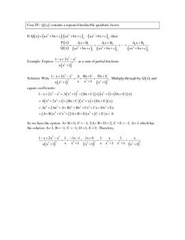 Partial Fractions Examples + Practice by Math Solutions Infinity