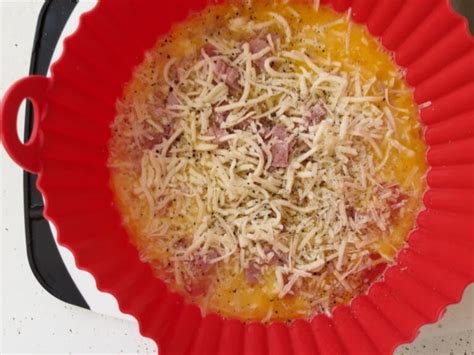 Easy Air Fryer Omelet (Ham and Cheese) - Stuff Matty Cooks