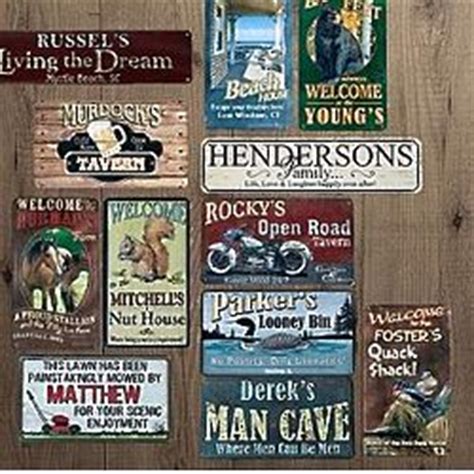 Personalized Rustic Metal Signs - FindGift.com