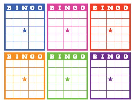 Bingo Card Template Printable