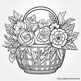 Flower Basket Coloring Pages  Free & Printable sketch template