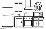 Great Kitchen coloring Page sketch template