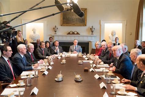 President Trump's first Cabinet meeting lights up social media - CBS News