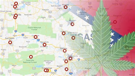 Map shows medical marijuana dispensaries in Arkansas