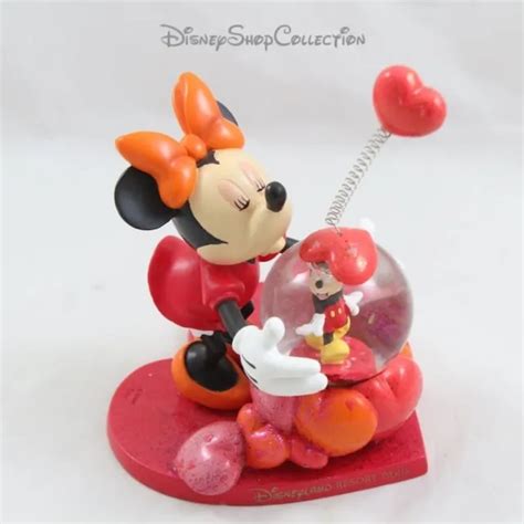 SNOW GLOBE MINNIE & Mickey DISNEYLAND PARIS Romance Snowball Disney Heart $39.52 - PicClick