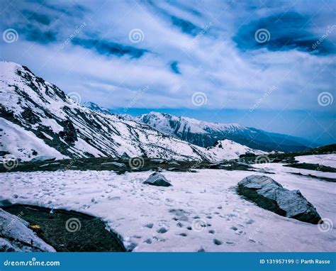 A Landscape of Himalayan Snow on the Top of Mountain Stock Image - Image of orange, snow: 131957199