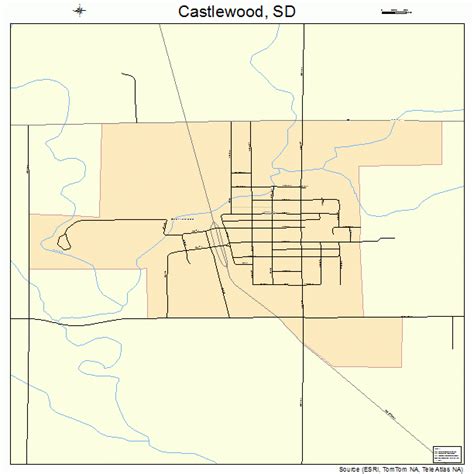 Castlewood South Dakota Street Map 4610500