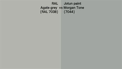 RAL Agate grey (RAL 7038) vs Jotun paint Morgan Tone (7044) side by side comparison