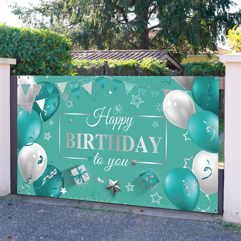 Snapklik.com : Happy Birthday Decorations Backdrop, Glitter Birthday Backdrop Sign, Happy ...