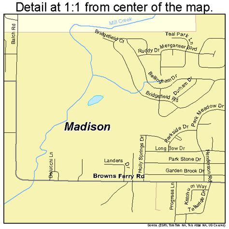 Madison Alabama Street Map 0145784