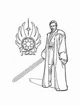 Jedi Coloring Page sketch template
