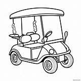 Funny Golf Cart Coloring Page 2132 1819 sketch template