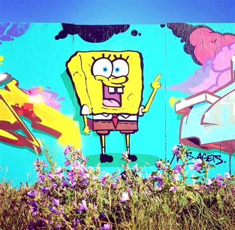 brighton street art spongebob - Faded Spring