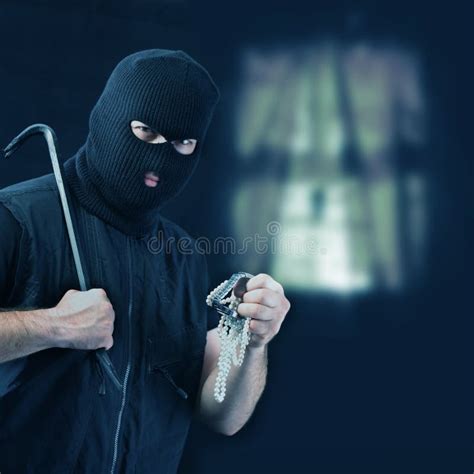 Masked Thief Stealing Jewelry Stock Image - Image of luxury, inside: 31984297