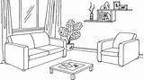 Coloring Pages How To Draw Living Room Page For Sketch  sketch template