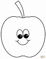 Smiling Apple coloring Page  Free Printable Coloring Pages sketch template