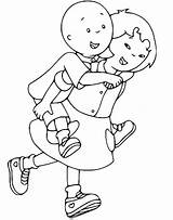 Sarah With Caillou coloring Page  Download Print Or Color Online For Free sketch template