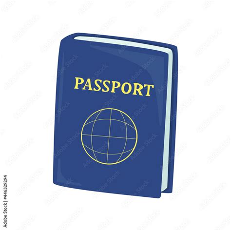 Passport Sign Emoji Icon Illustration. Identity Documentation Vector Symbol Emoticon Design Clip ...