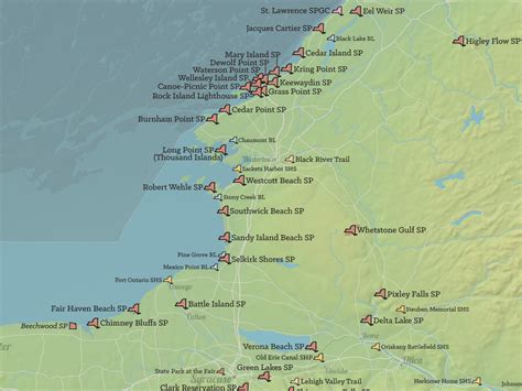 New York State Parks Map 18x24 Poster - Best Maps Ever