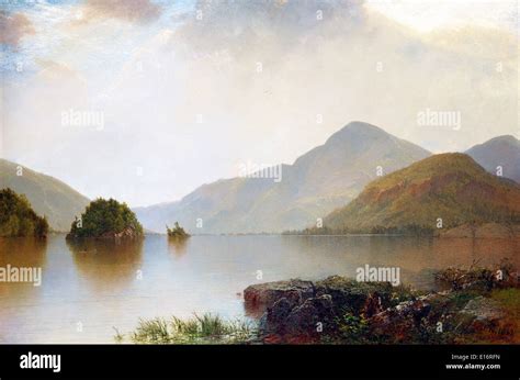 Lake George by John Frederick Kensett , 1869, Hudson River School Stock ...