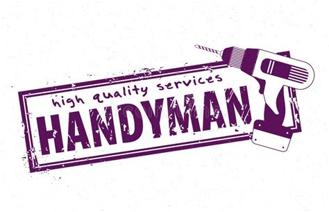 Professional Handyman Logo. Stamp Handyman Services With Dry Rough ...