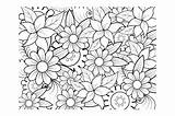 Floral Coloring Page Book For Adults Graphic By Stromgraphix · Creative  sketch template