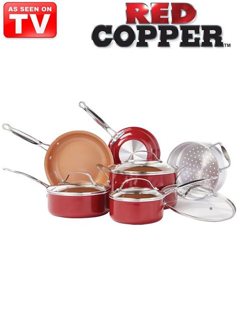 10-Pc. Red Copper™ Pan Set at http://www.FeelGoodSTORE.com. | Copper cookware, Copper cookware ...