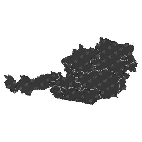 Austria Map Vector & States | P&P group