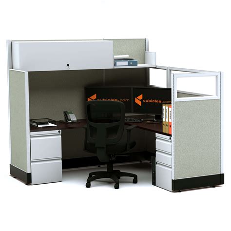 Office Wokstations Mixed Height Non Powered - Partial Glass Office ...