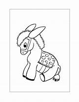 Donkey Coloring Pages – Printable FREE sketch template