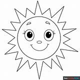 Sun Coloring Page  Easy Drawing Guides sketch template
