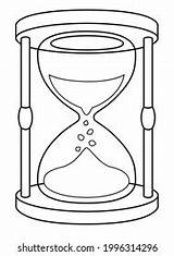 Hourglass Linear Stock Illustration Coloring Pages Vector  sketch template