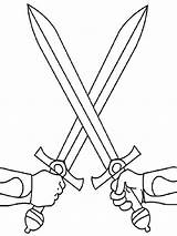 Sword coloring pages sketch template