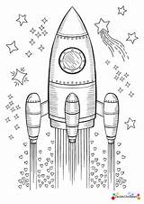 Printable Rocket Coloring Pages sketch template
