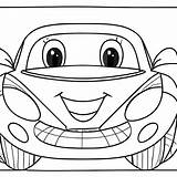 Macqueen Car Smiling Coloring Page · Creative Fabrica sketch template