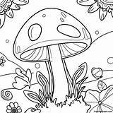 Trippy Mushroom Coloring Page  Pagescom sketch template