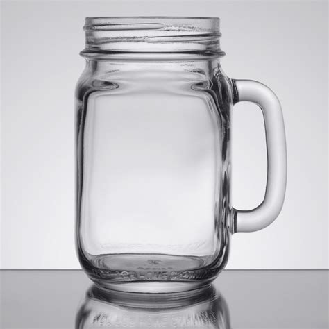 Libbey 97084 16 oz. Drinking Mason Jar with Handle - 12/Case