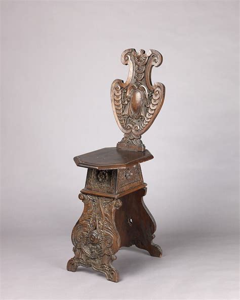 Side chair (sgabello a dorsale) | Italian, Rome or Florence (?) | The Met