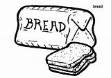 Loaf Of Bread Coloring Pages  Home sketch template