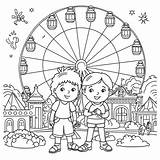 Ferris Wheel Coloring Pages sketch template