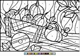 Color By Number Coloring Page sketch template